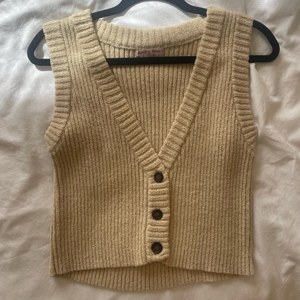 Tan sweater vest